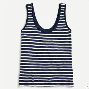 J. Crew Navy and White Striped Tank Top